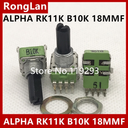 TAIWAN ALPHA potentiometer RK11K Series legs sound dental instruments B10K A10K 4 FEET 18MM handle Potentiometer