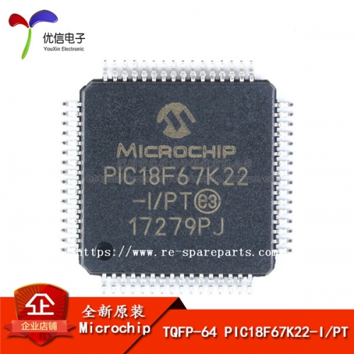 PIC18F67K22-I/PT  Microchip  8-bit Microcontrollers - MCU 128kB Flash 4kB RAM  TQFP-64