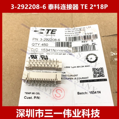 3-292208-6 Tyco Connector TE 2*18P HDR VERT 1.5MM 36P