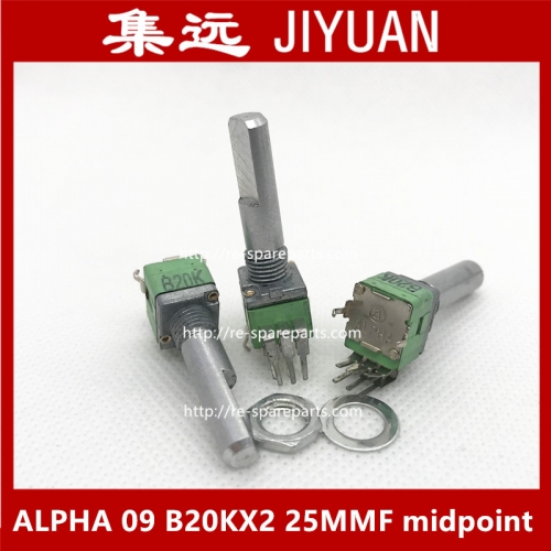Taiwan production of Ai Hua ALPHA09 vertical dual potentiometer B20K handle long 25MMF [with the point]