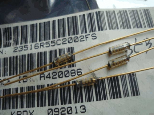 Origional Product Vishay Gold Pin 20K 20000 0.1% Glass Fiber High-Precision Fever Resistor