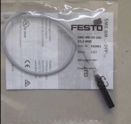 Festo Festo SME-8M-DS-24V-K-0  3-M8D 543861 Brand New & Original