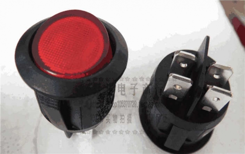 20mm Imported Taiwan Sci R13 round Boat Switch 4-Leg 2-Speed Light Included Rocker Toggle Rocker Switch