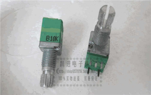 Imported Taiwan Ahpha 09 B10k Single Connection Potentiometer with Switch 5-Pin Handle Length 15mm