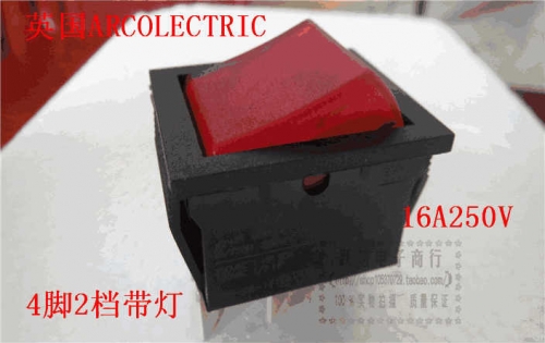 Imported British Arcolectic Popcorn Light Included Boat Switch 4-Leg 2-Speed Rocker Arm Power Switch