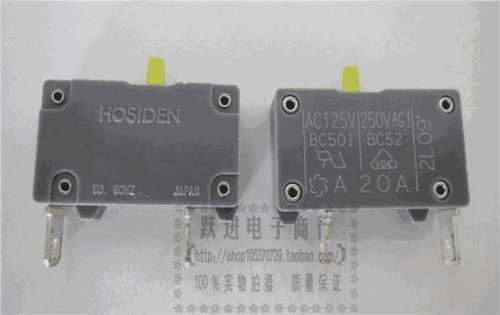 Imported Japanese Star Hosiden Bc501 Ac125v 20A 1.25A Pull Complex Switch Overload Leakage Switch 2 Feet