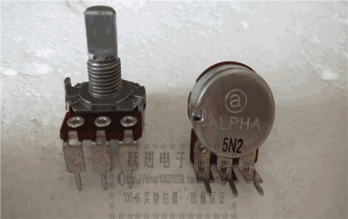 Alpha Imported Taiwan 16-Type B50k Curved Single Connection with Medium Point Fire Rabbit Potentiometer Handle Length 15mm
