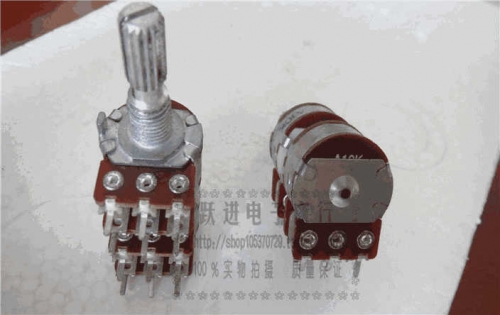 Type 148 Imported Taiwan Alpha 16 Type A10k Quadruple Amplifier Stereo Volume Potentiometer Handle Length 20mm