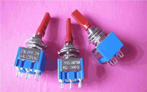 6mm Imported Japan Sanshan MS-500H Power Buttons Switch 6-Pin 3-Speed Shake Head Toggle on and off 6a125v