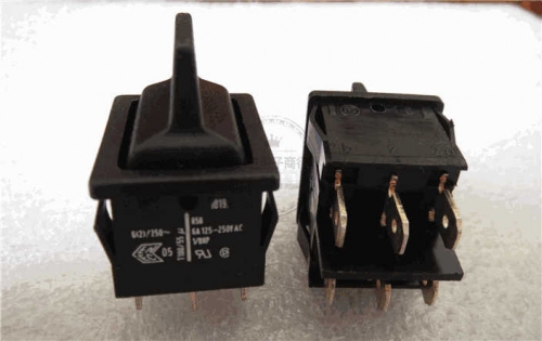 Imported Germany 1819 Self-Elastic Power Switch 6a250v 6-Leg Double Reset Boat Switch Buttons Switch