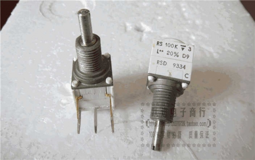 Imported US Vishav 100K Single Connection 5-Pin Potentiometer Handle Length 16 Mmx3 Hole Diameter 8mm
