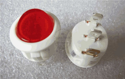 20mm Taiwan New Sci Rocker Switch with 110V Red Light round 3-Leg 2-Speed Boat Power Switch R13
