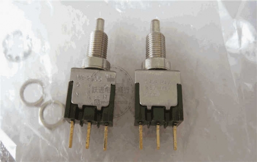 Imported Japan NKK MB-2065 Button Self-Locking Switch 3-Leg Gold-Plated Power Supply with Lock on and off 0.4va 28V