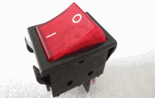 Taiwan Canal Boat Switch Rocker Switch Large Current 16A 30*22 Opening Four-Legged Two-Gear Red Light R210