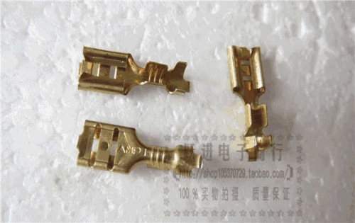 Imported American Amp Terminal 4.8 Hook Switch Inserting Piece 4.8mm Cold Compression Terminal Hook Switch Terminal Copper