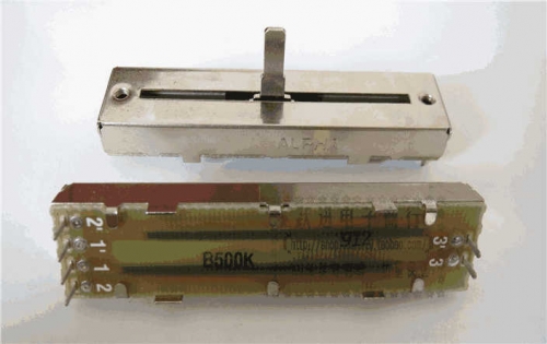 Imported Taiwan Alpha 7.2 B500k Dual Direct Sliding Mixer Potentiometer Handle Length 15mm