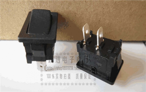 Imported German Pic Ship Type Boat-Shaped Switch 2-Leg 2-Speed Single Side Reset Rocker Button Host Switch 4a250v