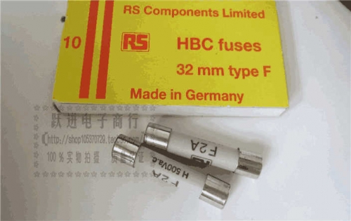 RS Imported German Fuse Fuse 6.3 * 32mm F2A H500vac Ceramic Safety Tube