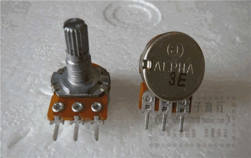 Imported Taiwan Alpha 16 Type A10k Single Connection with Step Fever Level Amplifier Stereo Speaker Volume Potentiometer