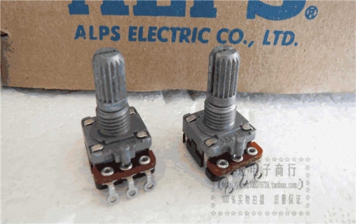 Imported from Japan Alps B10k with Neutral Point Single Connection Fever Level Amplifier Stereo Volume Potentiometer 15 Handle