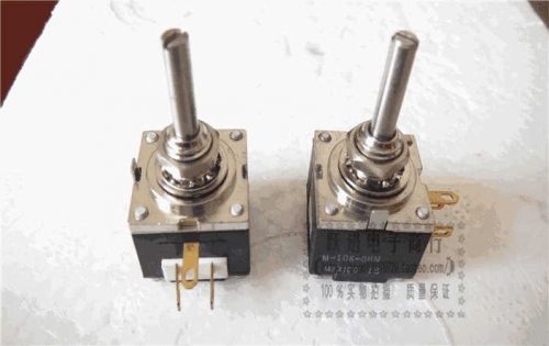 Imported American AB Ancient Dong M-10K-OHM Gold-Plated Feet 10K Single Connection Potentiometer Handle Length 19 Mmx3 Hole Diameter 6mm