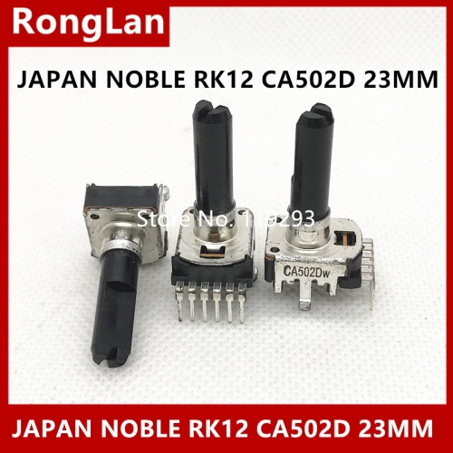 Japanese NOBLE RK12 Type 6 feet Potentiometer axis length 23MM CA502D 5K audio amplifier volume potentiometer CA5K