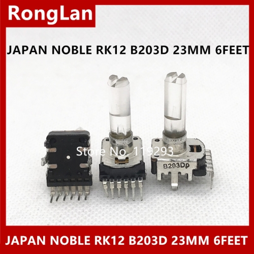 Japanese NOBLE RK12 Type Potentiometer Acrylic handle transparent 23MM B203D audio amplifier volume potentiometer