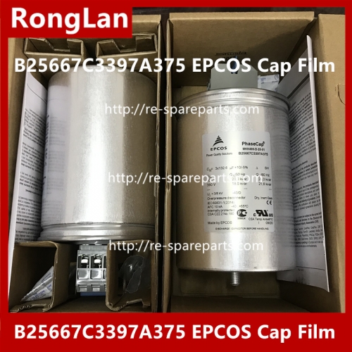 New and authentic polypropylene capacitor B25667C3397A375 EPCOS Cap Film 132.6UF 400VAC Stud Mount Metal Can 55C