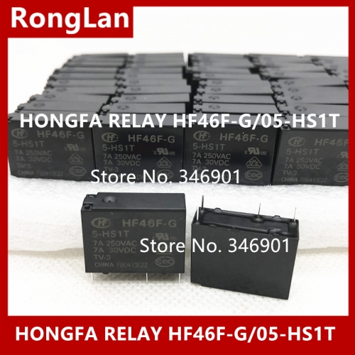 NEW ORIGINAL HF46F-G/05-HS1T HONGFA RELAY 5V 4FEET HF46F-G 5-HS1T