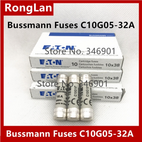 US BUSSMANN C10G05 C10G1 C10G2 C10G3 C10G4 C10G6 C10G8 C10G10 C10G12 C10G16 C10G20 C10G25 C10G32 500V  gG/gL