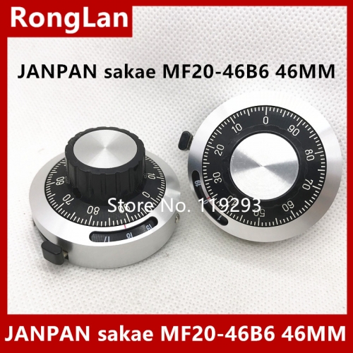 JAPAN imported Sakae MF20-46B6 MF-46B dial lockable potentiometer knob diameter 46MM