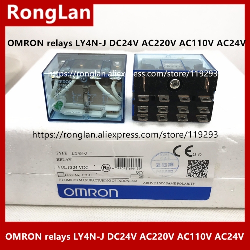 Supply of new imported OMRON Omron solid state relays LY4N-J DC24V AC24V AC110V AC220V BASE PTF14A-E