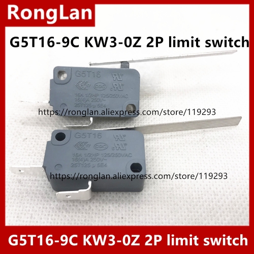 G5T16-9C KW3-OZ-2  Authentic KW3-0Z Grampian silver contact micro switch handle limit switch 6A250V switch