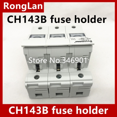 United States Bussmann fuse block CH143B CH143BI 50A 690V 14 * 51mm CH142B fuse holder