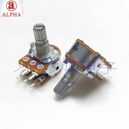 Taiwan ALPHA imported 16 type dual amplifier audio volume potentiometer dual channel 6-pin RV16A01F A10K B1K B5K B10K B50K B100K