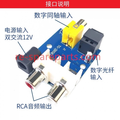 CS8416 CS434 chip 24BIT192KHz coaxial fiber DAC decoding board module SUNLEPHANT