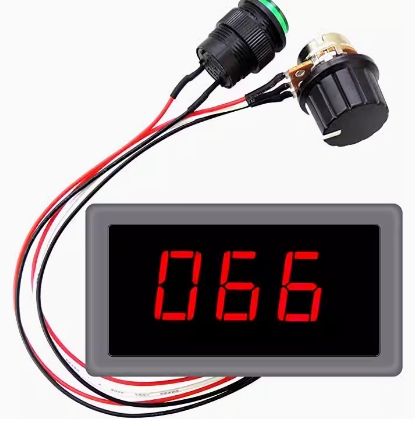 Digital PWM DC motor speed controller 6V12V24V stepless speed control switch display housing