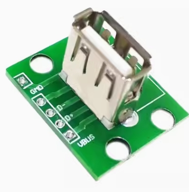Vertical USB female socket with PCB board USB2.0 female socket soldered with data cable adapter USB female A female