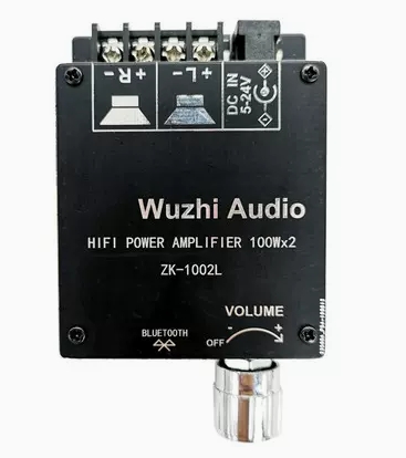 100W * 2 mini version 50W80W high-power 5.0  amplifier board with knob to adjust volume switch 1002L