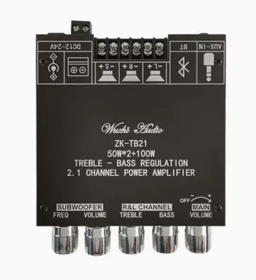 Wuzhi Audio2.1 channel  digital amplifier board module, high and low pitch, super heavy subwoofer, high-power