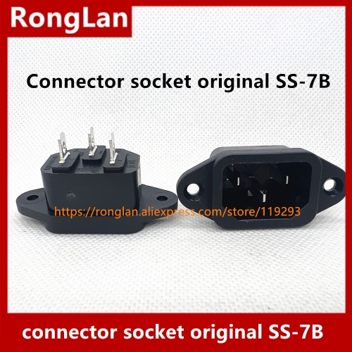 Imported Taiwan Rongfeng SS-7B Stagger Arrangement Seat with Ear Hole with Thread Three-Pin Plug AC Power Supply 15a250v