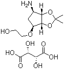 2-((3aR,4S,6R,6aS)-6-Amino-2,2-Dimethyltetrahydro-3h-cyclopenta[d][1,3]dioxol-4-yloxy)ethanol L-tataric Acid(CAS:376608-65-0)