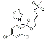 Cis-[2-(2,4-Dichlorophenyl)-2-(1H,1,2,4-Triazol-1-ylmethyl)-1,3-Dioxolan-4-yl]methyl Methanesulfonate(CAS:67914-86-7)