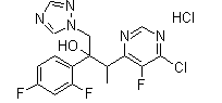 (2R,3S/2S,3R)-3-(4-chloro-5-fluoro-6-pyrimidinyl)-2-(2,4-difluorophenyl)-1-(1H-1,2,4-triazol-1-yl)-2-butanol Hydrochloride(CAS:188416-20-8)