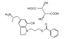 5-[(2R)-2-Aminopropyl]-1-[3-(Benzoyloxy)propyl]-2,3-dihydro-1H-indole-7-carbonitrile,(2R,3R)-2,3-dihydroxybutanedioate(CAS:239463-85-5)