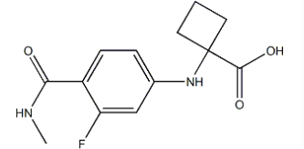 1-((3-Fluoro-4-(Methylcarbamoyl)phenyl)amino)cyclobutanecarboxylic Acid(CAS:26570-48-9)