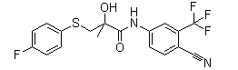 N-[4-Cyano-3-(Trifluoromethyl)phenyl]-3-[(4-fluorophenyl)thio]-2-Hydroxy-2-Methylpropionamide(CAS:90356-78-8)