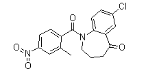 7-Chloro-1,2,3,4-Tetrahydro-1-(2-Methyl-4-Nitrobenzoyl)-5H-1-Benzazepin-5-One(CAS:137982-91-3)