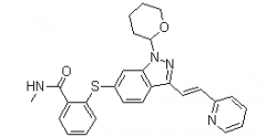 N-Methyl-2-[[3-[(1E)-2-(2-Pyridinyl)ethenyl]-1-(Tetrahydro-2H-pyran-2-yl)-1H-Indazol-6-yl]thio]benzamide(CAS:885126-35-2)