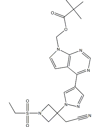 (4-1-(3-(Cyanomethyl)-1-(Ethylsulfonyl)Azetidin-3-yl)-1H-pyrazol-4-yl)-7H-Pyrrolo[2,3-d]pyrimidin-7-yl)methyl Pivalate(CAS:1187595-90-9)